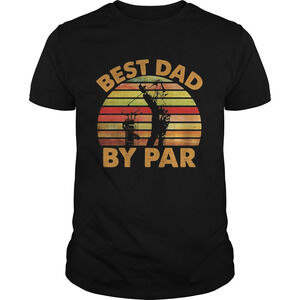 Golf Best Dad By Par  Retro Night Shirt